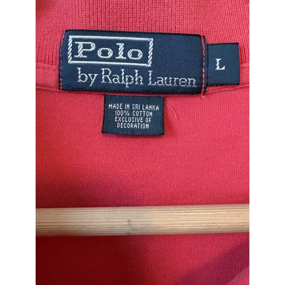 Polo Ralph Lauren Men's Red Polo Shirt L 100% Cotton - Picture 2 of 6